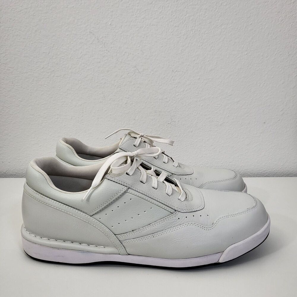 ROCKPORT ProWalker Men 11.5 W Wide Width Leather Gray White Walking Comfort Shoe